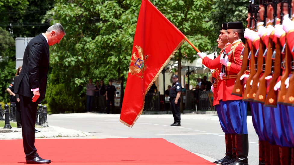 Đukanović i garda, Cetinje, 20. maj 2018.