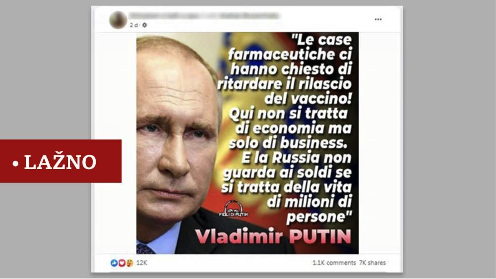 putin vakcina rusija lazni citat