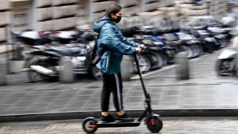 Woman wears a mask in Naples, Italy, on 7 October 2020